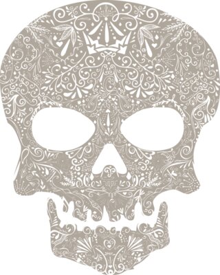 Grey Sugar Skull