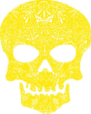 Yellow  Sugar Skull